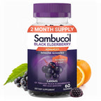 Sambucol Elderberry Gummies - Immune Support Supplement - 90 Count | Advanced Formula For Adults & Kids with Vitamin C & Zinc, Sambucol Elderberry are High in Antioxidants, Gluten Free, Vegan