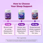 OLLY Max Strength Sleep Gummy, 10mg Melatonin, L-Theanine, Chamomile, Lemon Balm, Sugar Free, Vegetarian Sleep Aid, Strawberry - 70 Count