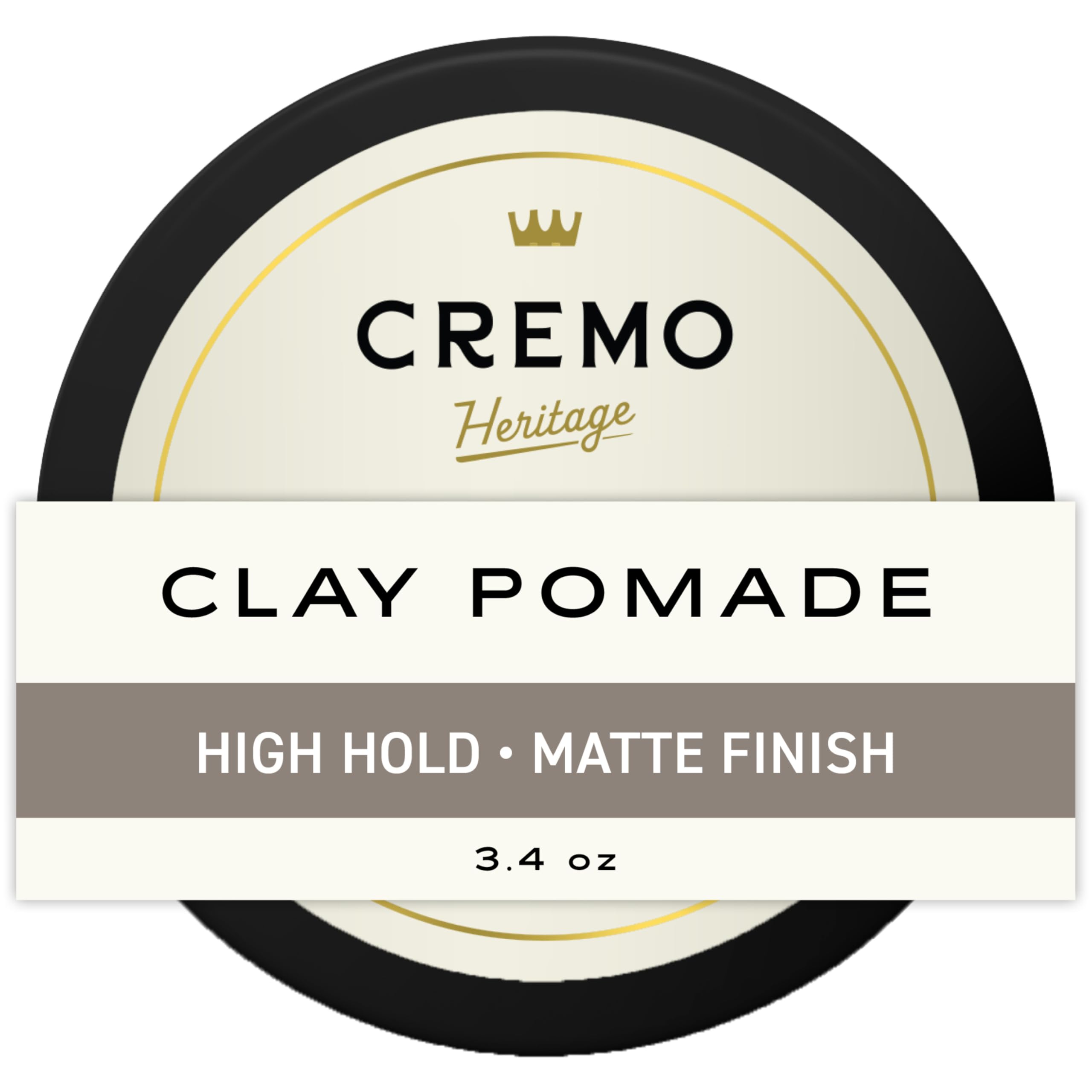 Cremo Hair Styling Clay, Premium Barber Grade Sculpting Clay for Hair Styling, 3.4 Oz