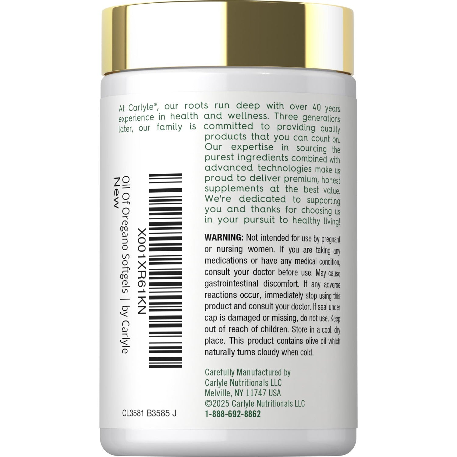 Carlyle Oregano Oil Supplement | 150 Softgel Capsules | Contains Carvacrol | Non-GMO & Gluten Free Formula