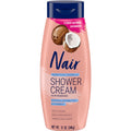 Nair Sensitive Shower Hair Removal Cream, Coconut Oil & Vitamin E, 12 Oz | Sensitive Skin Formula, Quick & Easy Body Hair Removal, Legs, Arms & Underarms, Smooth & Soft Skin