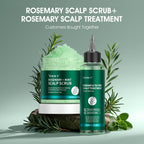 VOERUY Scalp Scrub, Rosemary Scalp Exfoliator Scrub Shampoo, 2-in-1 Scalp Treatment with Mint Oil, Hair Treatment to Clarify and Remove Build Up with Silicone Scalp Massager, 10.6oz/300g
