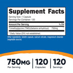 Nutricost TMG (Trimethylglycine) 750mg, 120 Capsules