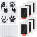 Jazb 6-Pack Newborn Baby Inkless Hand and Footprint Kit, Ink Pad Paw Print kit for Dogs, Dog Nose Print Kit, Dog Paw Print Kit - Baby Footprint Kit with Clean-Touch, 12 Imprint Cards (Jet Black)