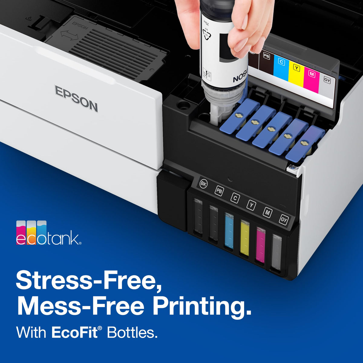 Epson 552 EcoTank Ink Ultra-high Capacity Bottle Gray (T552520-S) Works with ET-8500, 8550
