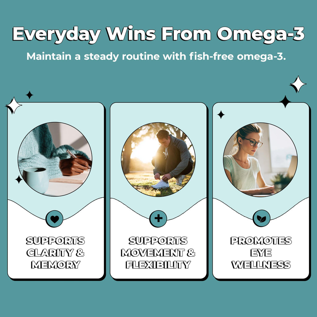 Future Kind Vegan Omega-3 Supplement for Memory & Mobility, 60ct