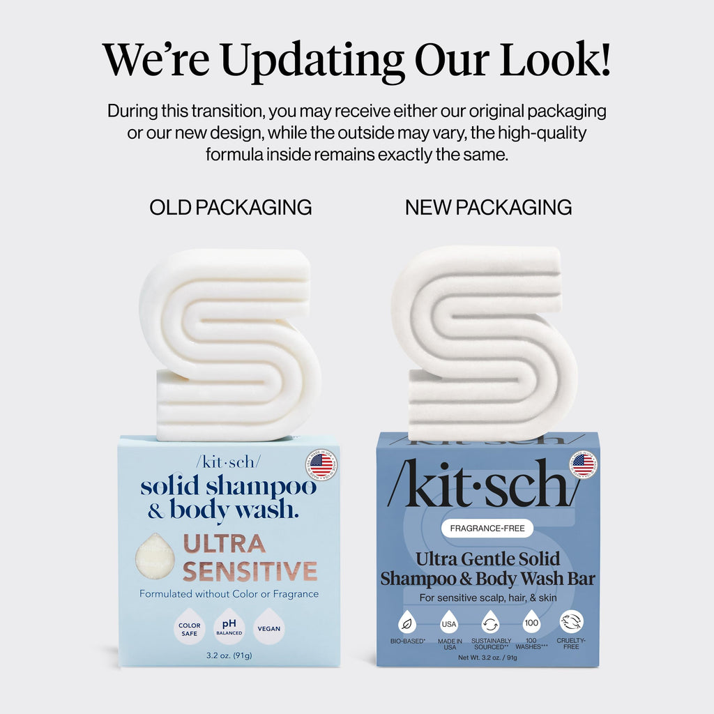 Buy now Kitsch 2-in-1 Shampoo Bar and Body Wash - Ultra Sensitive, Vegan & Natural, 5-Ingredient Formula Bar Soap for Hair & Body - Scent-Free, Paraben-Free - For Sensitive Scalp & Skin - 3.2 oz at indiglob india