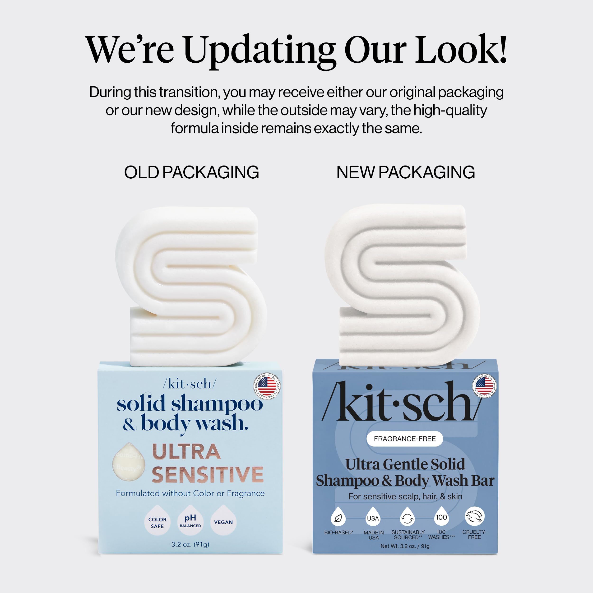 Buy now Kitsch 2-in-1 Shampoo Bar and Body Wash - Ultra Sensitive, Vegan & Natural, 5-Ingredient Formula Bar Soap for Hair & Body - Scent-Free, Paraben-Free - For Sensitive Scalp & Skin - 3.2 oz at indiglob india