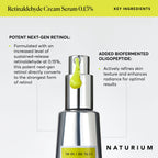 Naturium Retinaldehyde Cream Serum 0.15%, Advanced Anti-Aging & Smoothing Potent Face & Skin Care, 1.7 oz