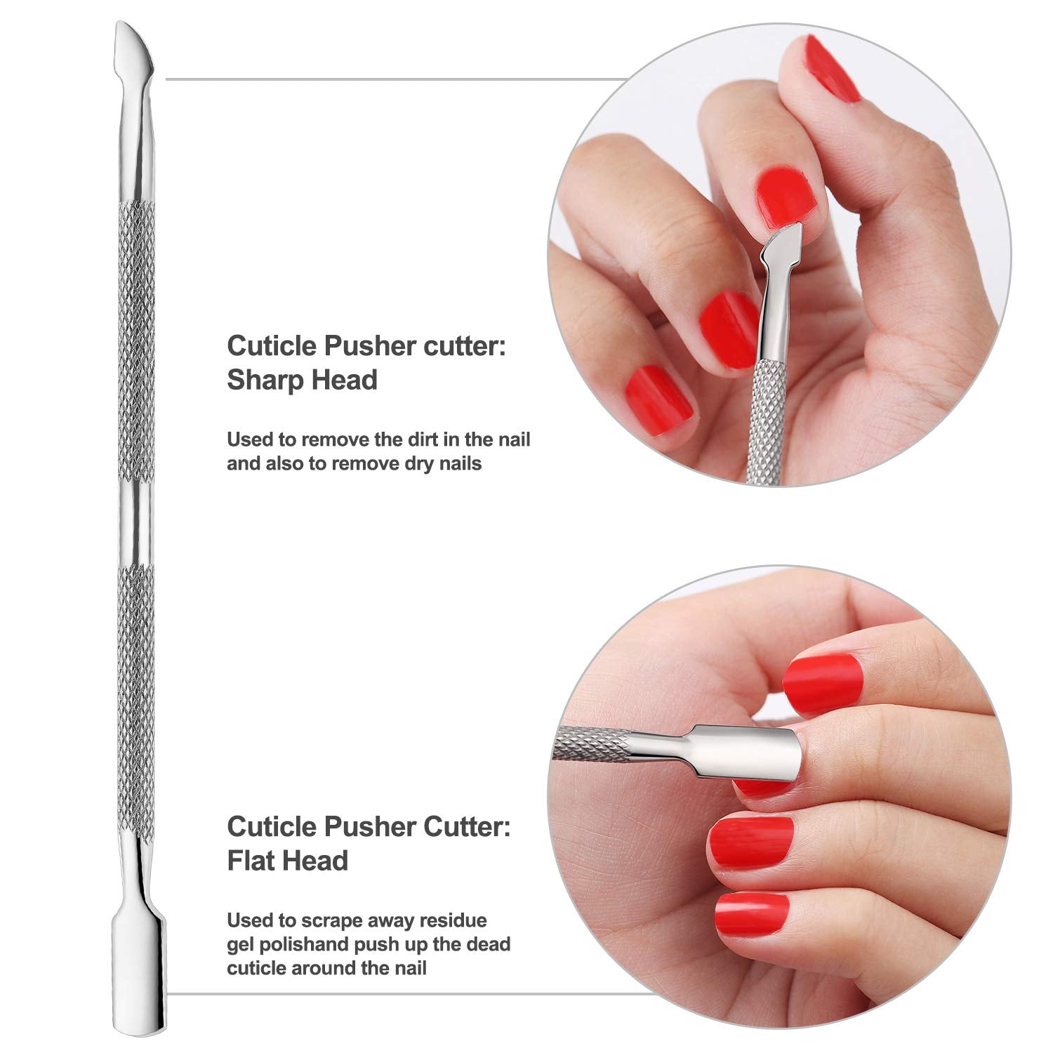 Buy now YINYIN Professional Stainless Steel Nippers, Cutter Clippers, Cuticle Remover, Trimmer with Pusher, Pedicure Manicure Tools for Fingernails and Toenails, Sliver at indiglob india