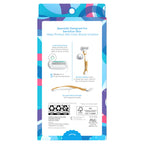 Gillette Venus Extra Smooth Sensitive Gold Women's Razor Handle + 2 Blade Refills, includes Shower Holder