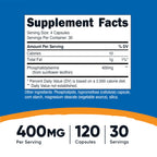 Nutricost Phosphatidylserine (400mg) 120 Capsules, Gluten Free | 30 Servings, Soy Free, Vegetarian Friendly, GMO-Free