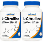 Nutricost L-Citrulline 500mg, 120 Capsules, 60 Servings | Gluten Free, GMO-Free, 1000mg Per Serving, 60 Servings