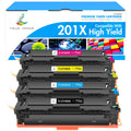 201X Toner Cartridges 4 Pack High Yield for HP 201A LaserJet MFP M277dw