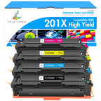201X Toner Cartridges 4 Pack High Yield for HP 201A LaserJet MFP M277dw
