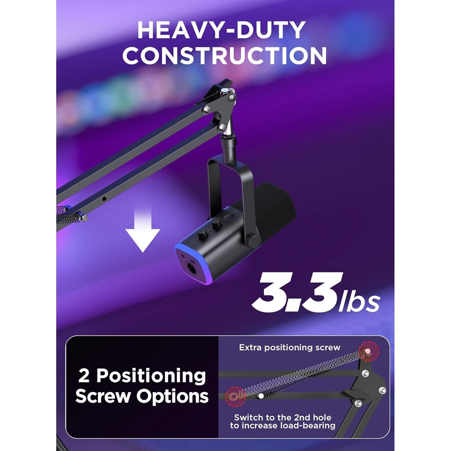 Buy now InnoGear Mic Stand for Blue Yeti, Heavy Duty Microphone Stand with Microphone Windscreen and Dual Layered Mic Pop Filter Suspension Boom Scissor Arm Stands for Blue Spark and Other Mics, Medium at indiglob india