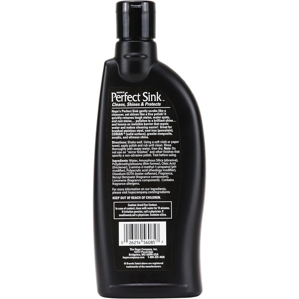 Buy now HOPE'S Perfect Sink Cleaner and Polish, Restorative, Removes Stains, Cast Iron, Corian, Composite, Acrylic, 8.5 Fl Oz at indiglob india