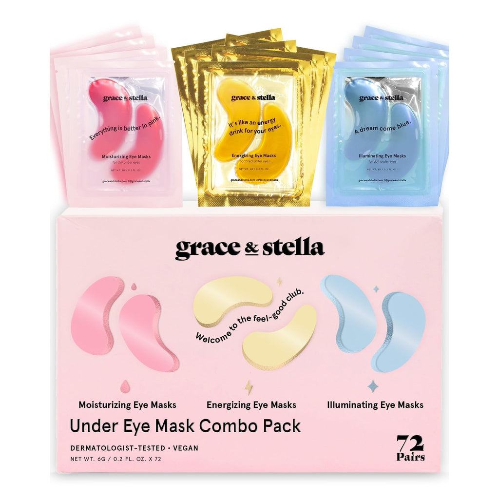 Buy now grace & stella Award Winning Under Eye Mask - Gifts for Women - Reduce Dark Circles, Puffy Eyes, Wrinkles, Under Eye Patches - Birthday, Bachelorette Party Favors - Vegan Self Care (24 Pairs, Pink) at indiglob india