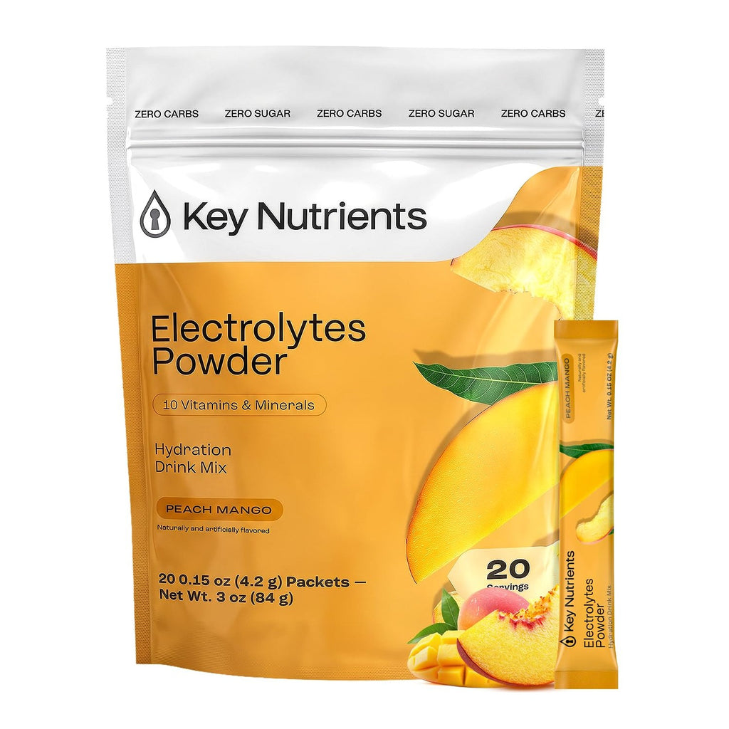 KEY NUTRIENTS Potassium Multivitamin Electrolytes, Cherry Pom, 90 Servings | Multivitamin Electrolytes Powder, Sweet Cherry Pom, Sugar Free, Sodium & Potassium Supplement, No Calories, Made in USA