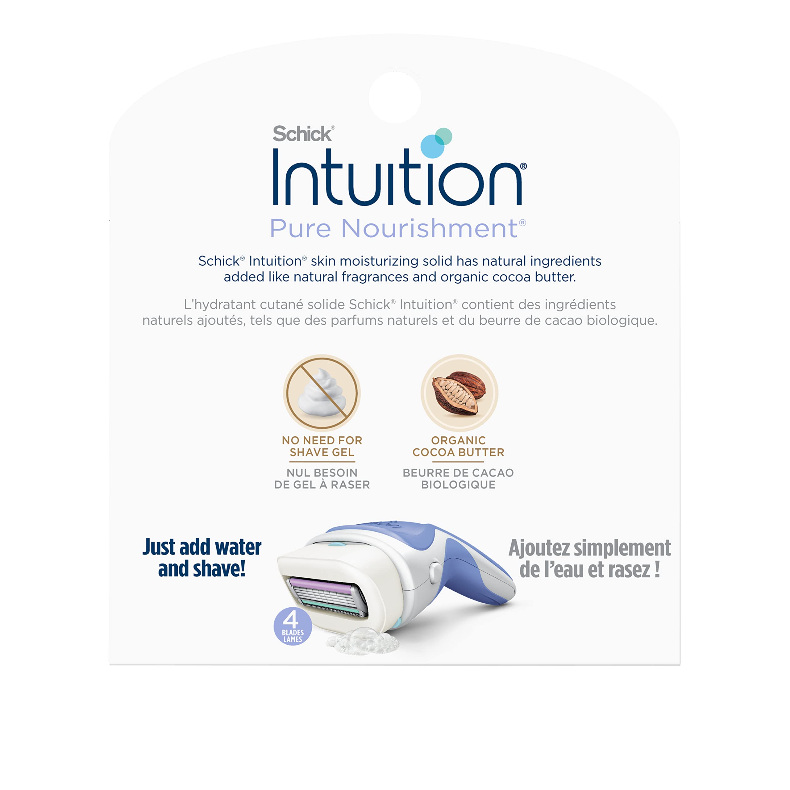 Schick Intuition Pure Nourishment Womens Razor Refills with Coconut Milk and Almond Oil, 3 Count (Pack of 1)