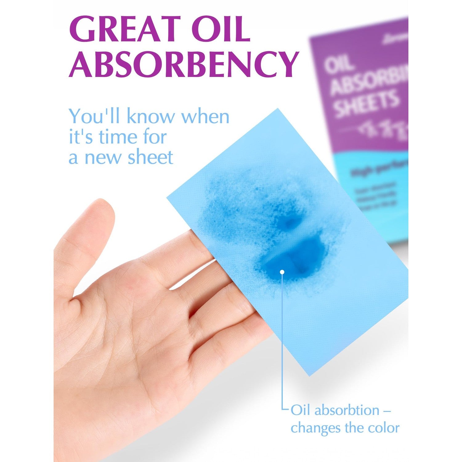 High-Performance Oil Absorbing Sheets for Face – 6pk/300 - Makeup Friendly | Blotting Papers for Oily Skin - Oil Control Film - Skin Friendly - Perfect for Keeping in Purse - Unisex - Gteat on the Go