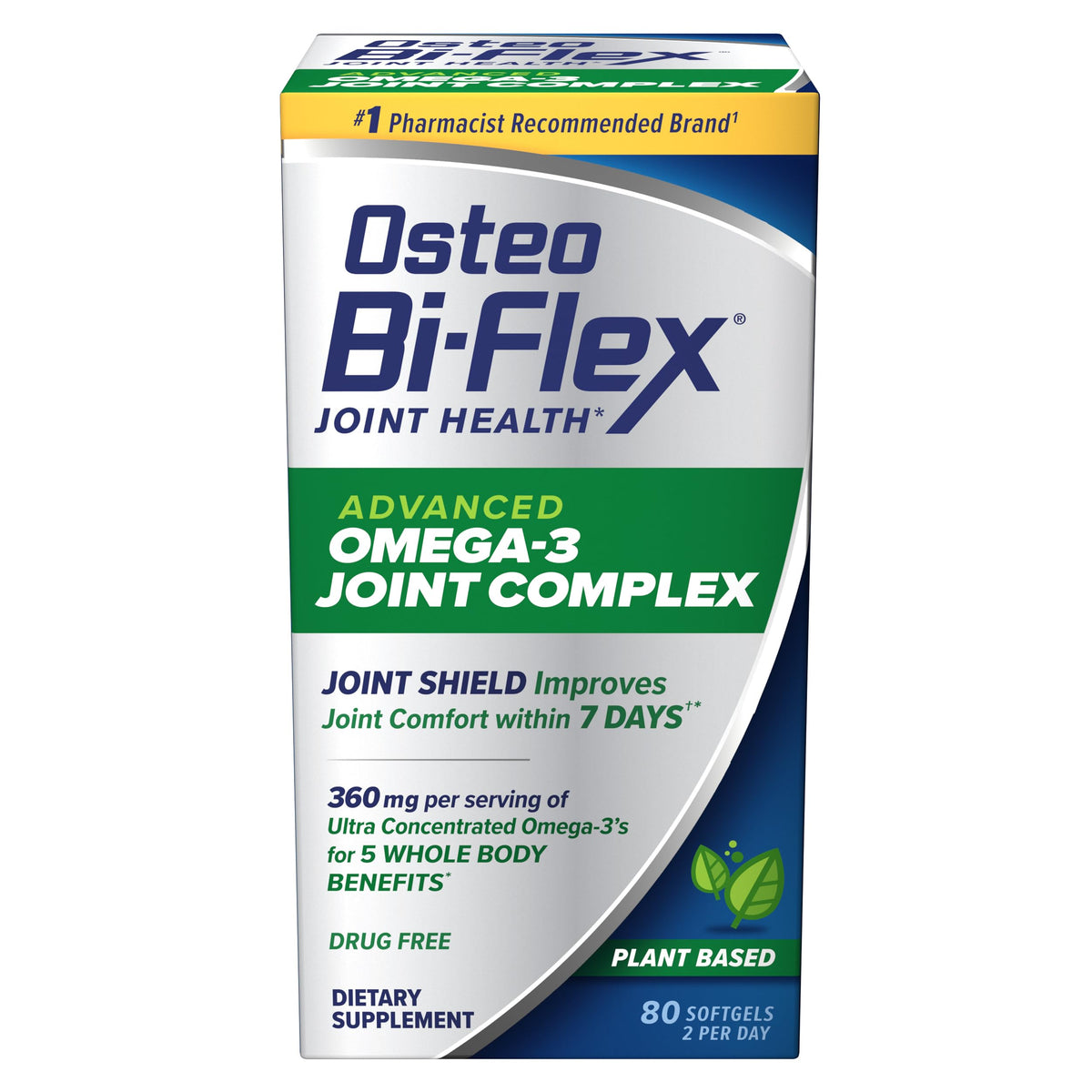 Osteo Bi-Flex Advanced Omega-3 Joint Complex Algae Oil Supplement, 80 Ct