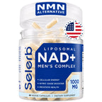 NAD Supplement for Men – Liposomal NAD+ NMN Alternative Nitric Oxide Prostate Health Supplements with Resveratrol, CoQ10, L Citrulline and Lycopene for Anti-Aging & Cellular Energy Support 60 Capsules