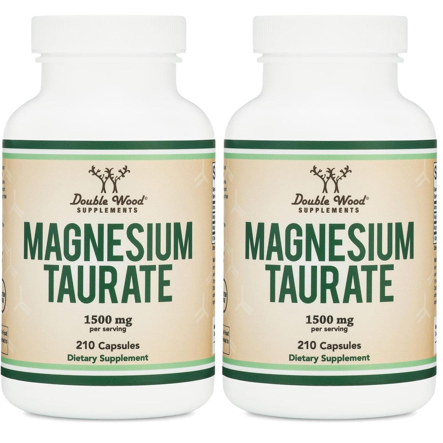 Magnesium Taurate 1,500mg, Heart Health Support, 210 Vegan Capsules | Heart + Cardiovascular Supplement, Magnesium + Taurine Synergy, 120mg Elemental Magnesium, Sleep Support, Vegan, Non-GMO