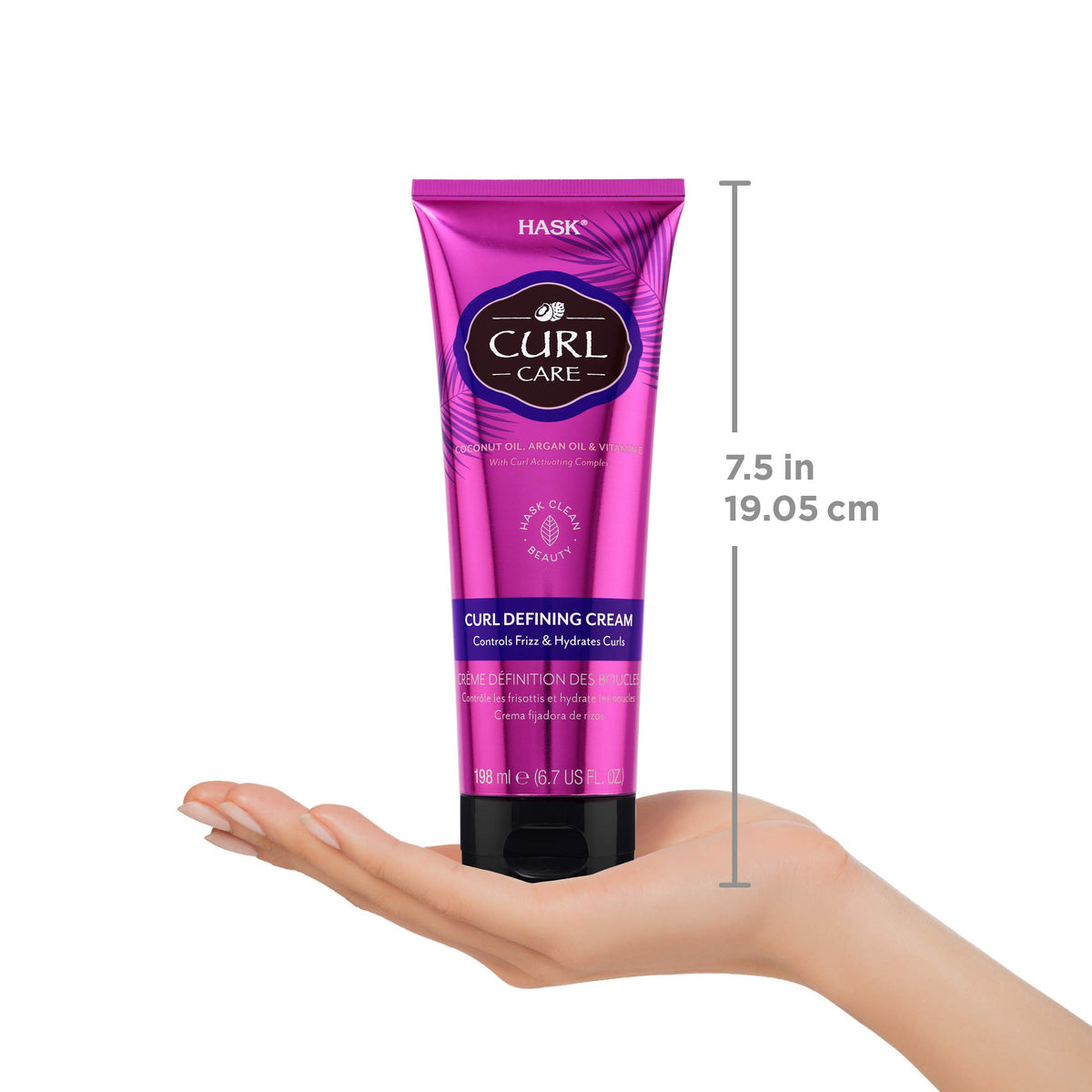 HASK Curl Care Coconut Defining Cream, 6.7 oz (Pack of 2)