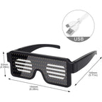 Buy now WOWSUN LED Glasses Light Up Dynamic Party Favor Glasses Festival Christmas USB Rechargeable LED Rave Glowing Flashing Glasses at indiglob india