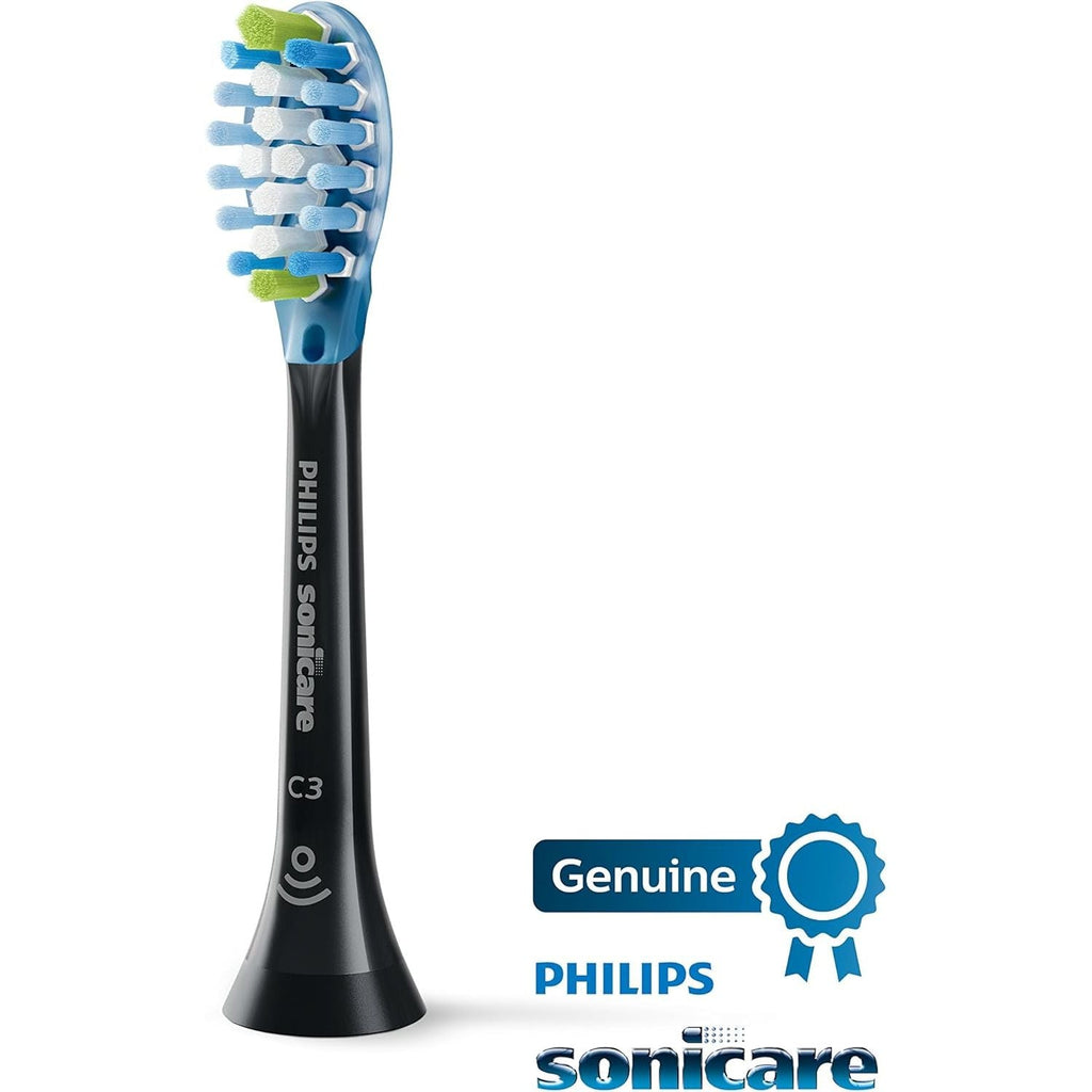 Buy now Philips Sonicare Genuine C3 Premium Plaque Control Replacement Toothbrush Heads, 2 Brush Heads, Black, HX9042/95 at indiglob india