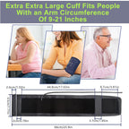 Replacement Extra Large Cuff for Omron BP Monitors 22-52CM Big Arm - Adjustable XL Blood Pressure Cuff, Includes 6 Universal Interface, Blood Pressure Monitors Large Cuff Compatible