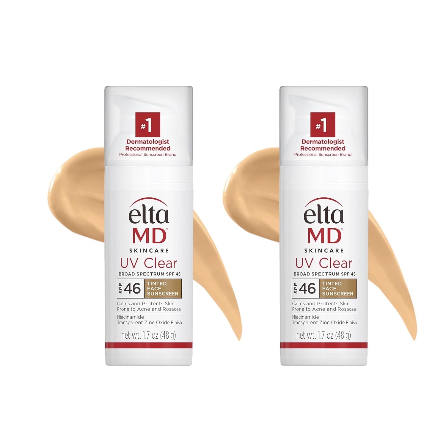Buy now EltaMD UV Clear Tinted Face Sunscreen, SPF 46 Oil- Free with Zinc Oxide, Dermatologist Recommended 1.7 Ounce (Pack of 2) at indiglob india