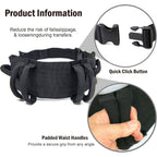 Buy now Gait Belt Walking Transfer Belt with 6 Plastic Padded Caregiver Handles and Quick Release Buckle for Patient,Elderly Physical Therapy (Black) at indiglob india
