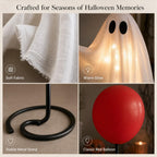 Halloween Decorations Outdoor, 6 FT Life Size Ghost with Red Balloon