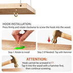 Fabric Wall Cubicle Corner Shelf with Hooks for Women Men, 2 Pack