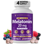 VITBOOST Melatonin 20mg Fast Dissolve Sleep Aid Tablets for Adults - 120 CT