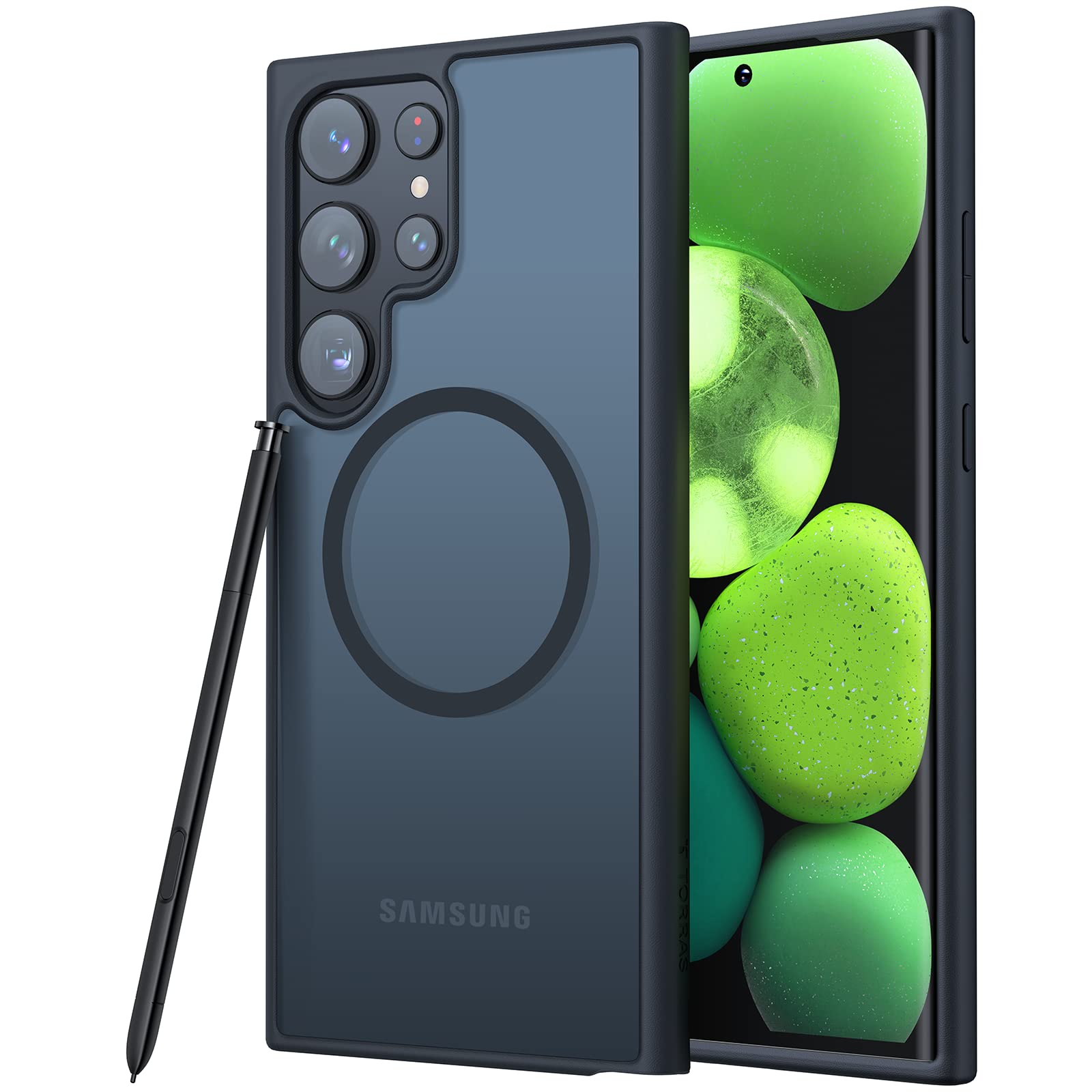 Buy now TORRAS Magnetic Shockproof for Samsung Galaxy S23 Ultra Case, Fit for MagSafe, 4X Military Grade Protection, Translucent Slim Case for Samsung S23 Ultra Case Anti-Fingerprint Anti-Scratch, Black Black S23 Ultra 6.8" at indiglob india