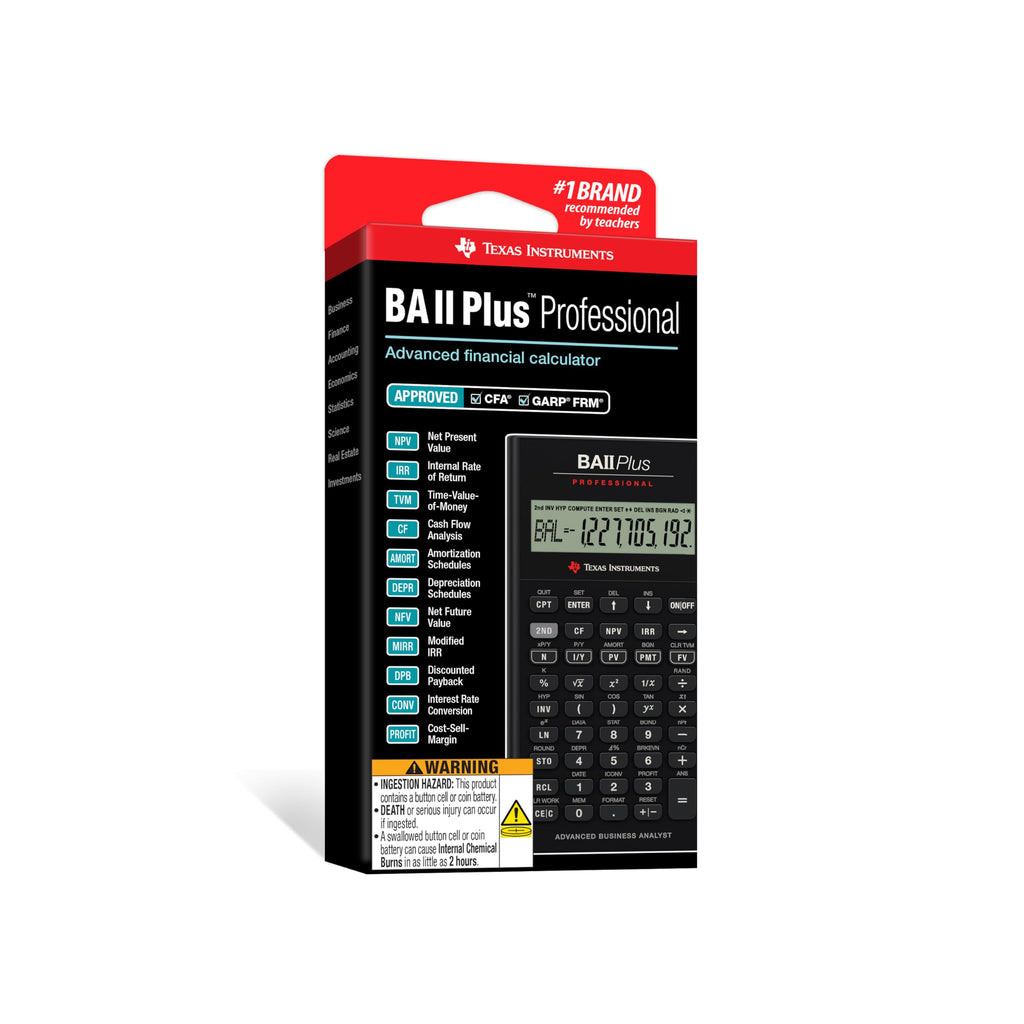 BA II Plus Professional Financial Calculator Texas Instruments