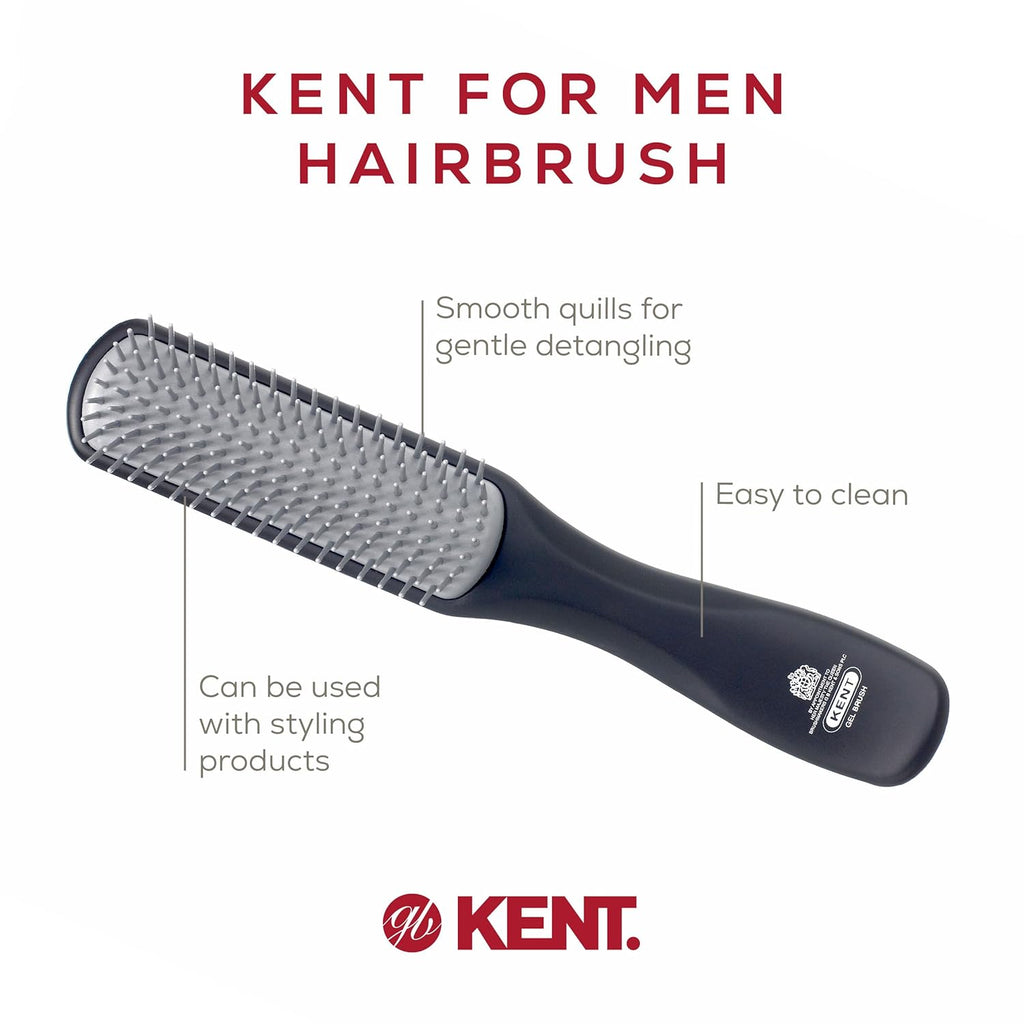 Buy now Kent KFM3 Gel Styling Hair Brush for Men, 9 Row Men's Hair Brush with Ionic Anti Static Bristles, Detangling and Smoothing Short to Medium Length Hair at indiglob india