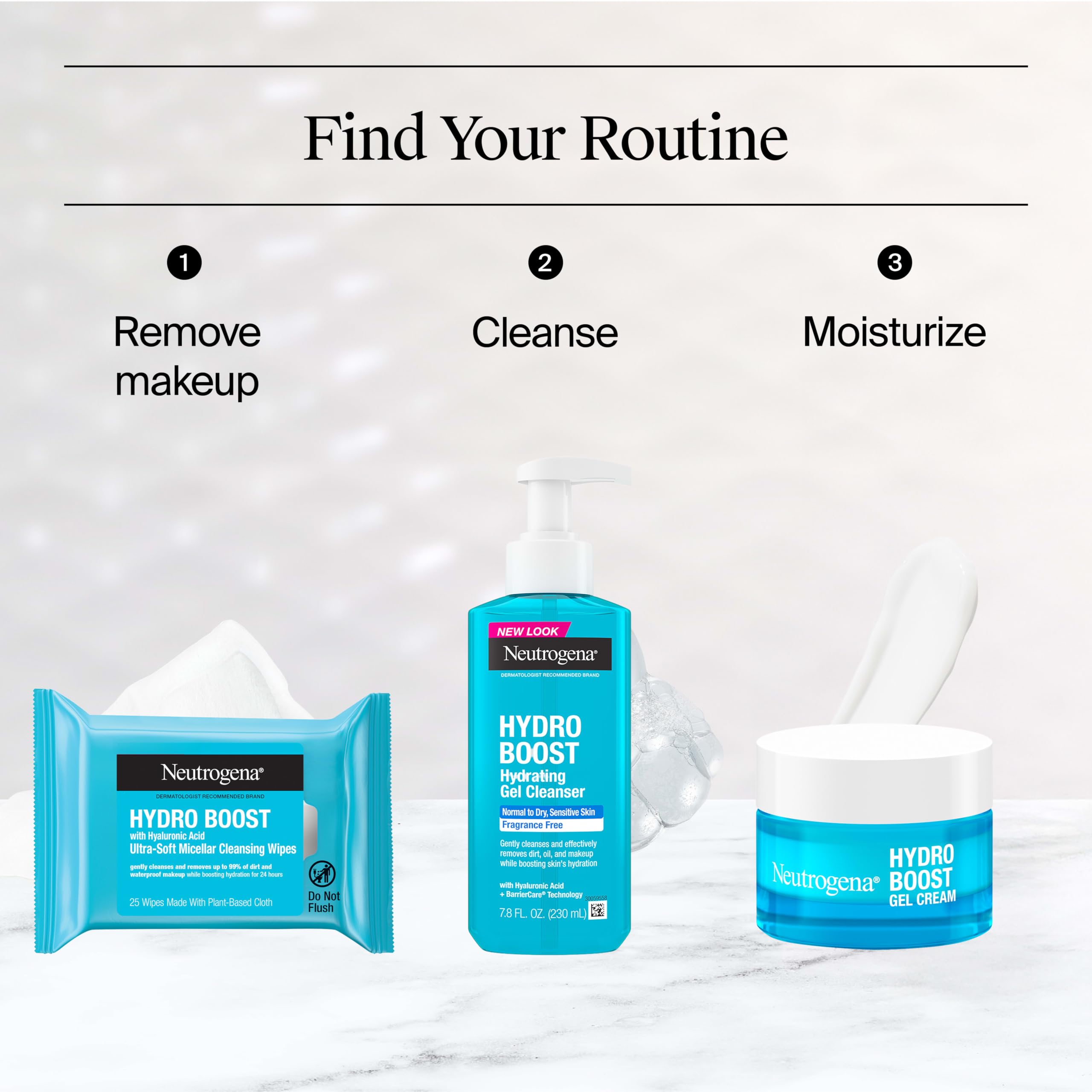 Neutrogena Hydro Boost Hydrating Gel Cream Face Moisturizer, 0.5 fl oz | For Sensitive Skin, Hydrating Gel Cream, Alcohol and Fragrance Free, Hyaluronic Acid, Daily Hydration Routine