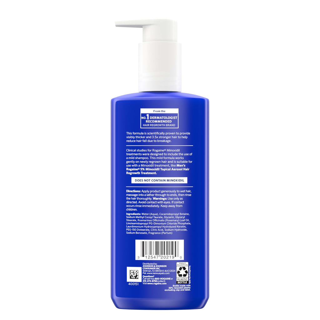 Rogaine Men's Thickening 2 in 1 Shampoo + Conditioner, Hair Thickening Shampoo & Conditioner with Rosemary Oil, Keratin & Citric Acid Leaves Hair Visibly Thicker, Not Minoxidil, 8.4 fl. oz
