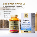 Solgar One Daily Men's Multi 50+ Multivitamin, 60 Vegan Capsules