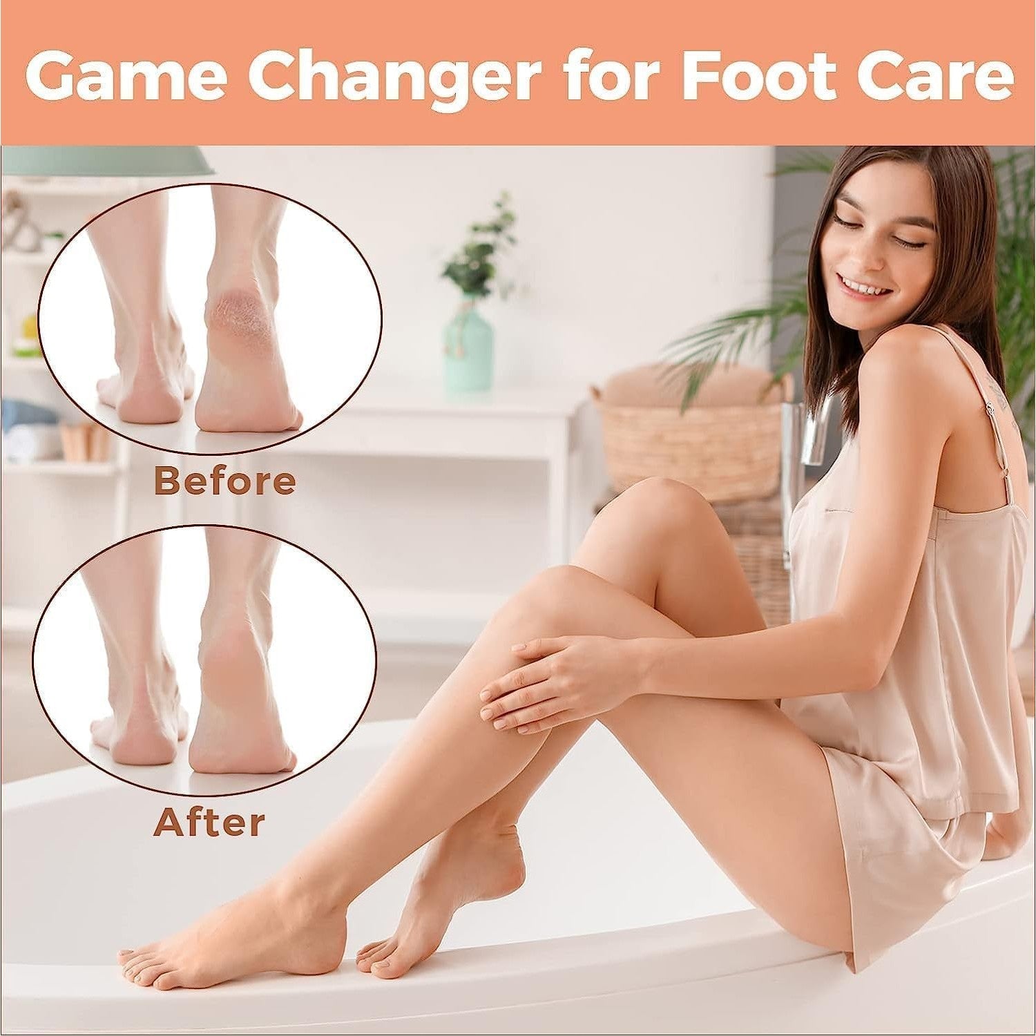 Foot File Foot Scrubber Pedicure - Callus Remover for Feet Easkep Professional Grater Rasp Foot Scraper Corns Callous Removers Cracked Dead Skin Remover for Dry and Wet Feet (Golden Set)