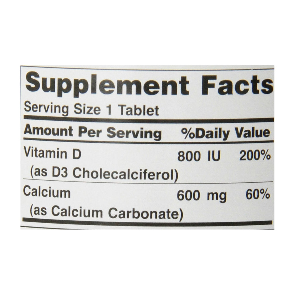 Nature's Bounty High Potency Calcium 600 + D Tablets - 0250ct, 1.17 Bottles (Pack of 2)