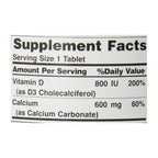 Nature's Bounty High Potency Calcium 600 + D Tablets - 0250ct, 1.17 Bottles (Pack of 2)