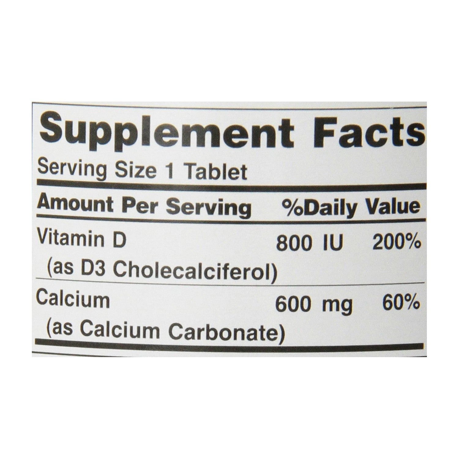 Nature's Bounty High Potency Calcium 600 + D Tablets - 0250ct, 1.17 Bottles (Pack of 2)
