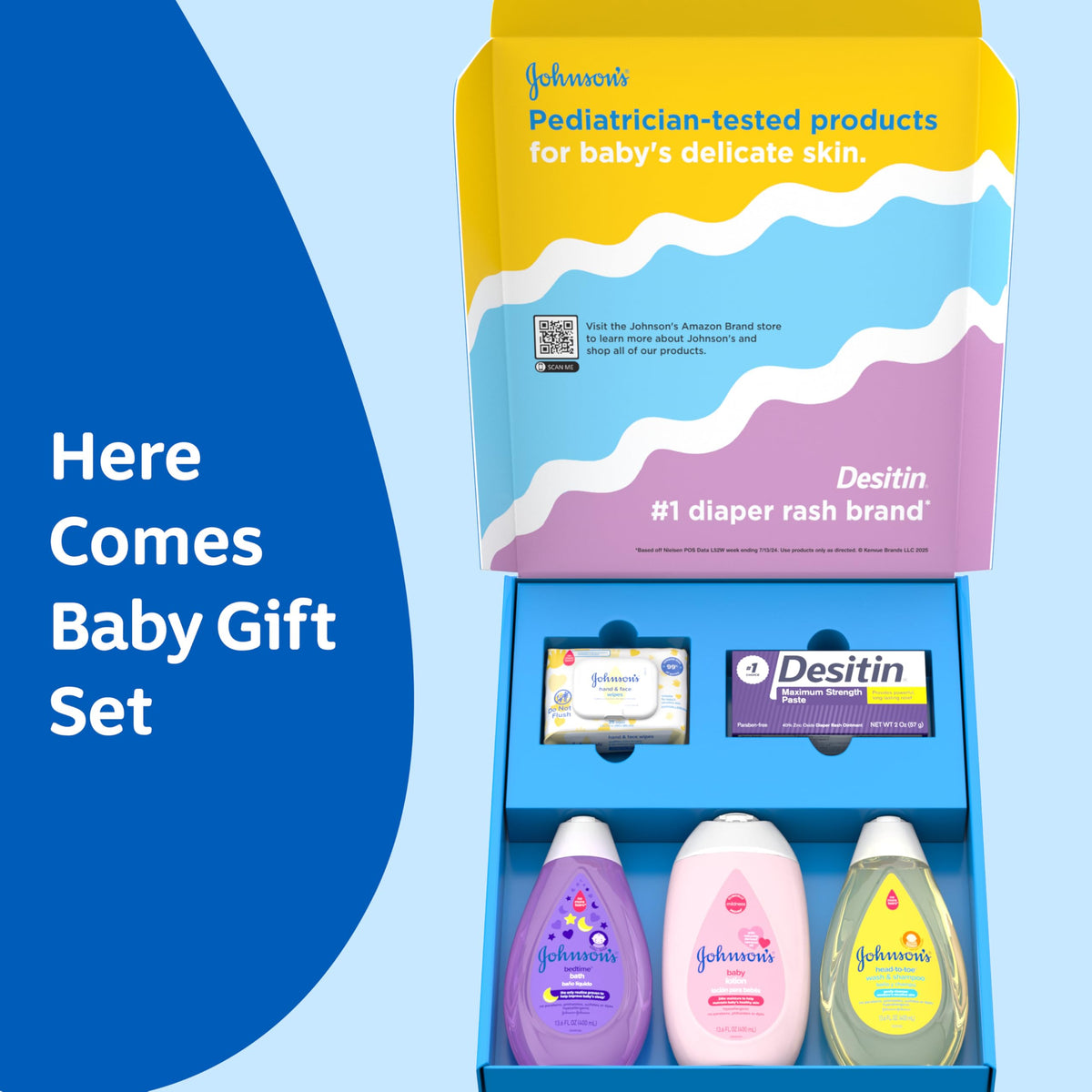 Johnson's Baby Here Comes Baby Gift Set, 5 Items