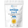 Ultra Omega 3-6-9 3600mg Per Serving, 300 Burpless Softgels | Lemon Flavor – Blend of Fish, Flaxseed, Borage Oils | Bioavailable Source, Non-GMO, No Gluten, Mercury Free