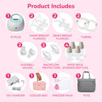 Spectra Baby S1 Plus Electric Breast Milk Pump with Tote, Bottles & Cooler